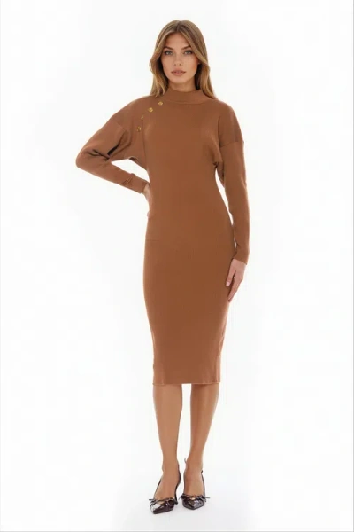 Alexia Admor Indigo Dress In Brown