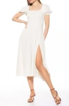 Alexia Admor Iris Smocked Short Sleeve Midi Dress