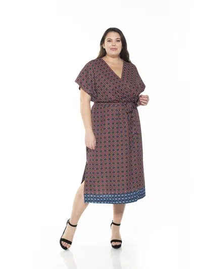 Alexia Admor Iris Wrap Dress - Plus Size In Red