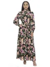 Alexia Admor Saliah Mockneck Blouson Sleeve Dress In Multi