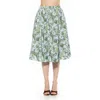 Alexia Admor Isla Flared Cotton Blend Midi Skirt In Blue Paisley