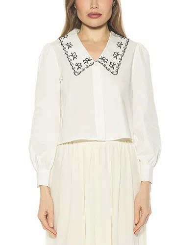 Alexia Admor Issey Blouse In Transparent
