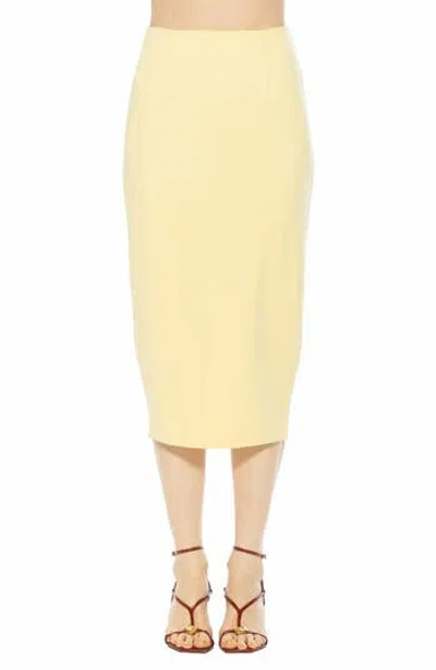 Alexia Admor Jacki Pencil Midi Skirt In Yellow
