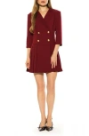 Alexia Admor Jacki Pleated Blazer Dress In Red