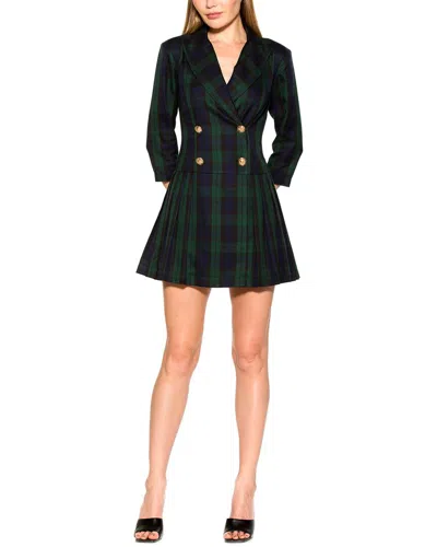 Alexia Admor Jacki Pleated Blazer Dress In Green