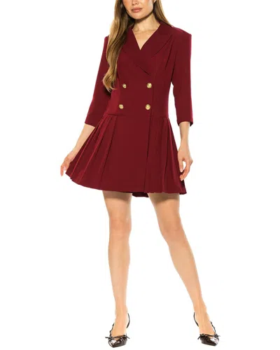 Alexia Admor Jacki Pleated Blazer Dress In Red