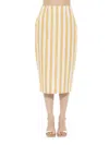 Alexia Admor Jacki Stripe Midi Pencil Skirt In Multi