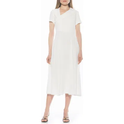 Alexia Admor Jackie Asymmetric Collared Dress In White