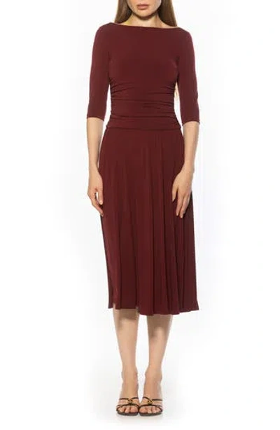 Alexia Admor Jada Fit & Flare Dress In Burgundy