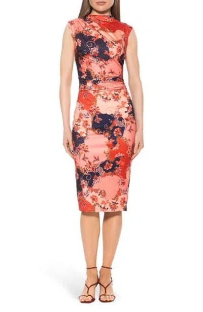 Alexia Admor Jan Bodycon Dress In Pink Paisley