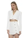 Alexia Admor Jane Cropped Long Sleeve Jacket In Multi