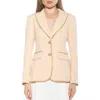 Alexia Admor Janet Chain Trim Blazer In Beige