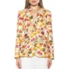 Alexia Admor Janet Chain Trim Blazer In Beige Wildflower