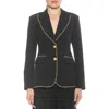 Alexia Admor Janet Chain Trim Blazer In Black