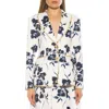 Alexia Admor Janet Chain Trim Blazer In Blue Floral