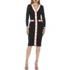 Alexia Admor Janet Long Sleeve Ribbed Sweater Dress In Black