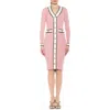 Alexia Admor Janet Long Sleeve Ribbed Sweater Dress In Pink