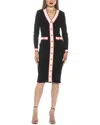 Alexia Admor Janet Long Sleeve Ribbed Sweater Dress