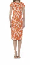 Alexia Admor Janine Dress In Orange Floral In Multi