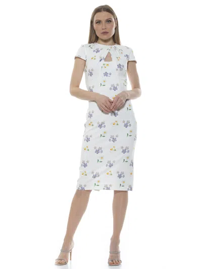 Alexia Admor Janine Midi Dress In White