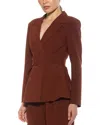 Alexia Admor Janna Longline Blazer In Brown