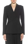 Alexia Admor Janna Longline Blazer In Black