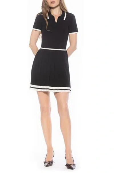 Alexia Admor Jasmine Pleated Dress In Black
