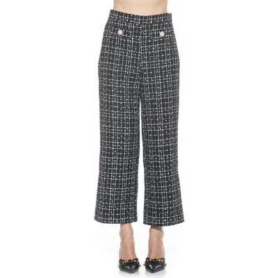 Alexia Admor Jayden Wide Leg Tweed Pants In Gray