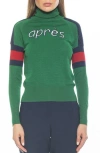 Alexia Admor Jenni Ski Turtleneck Sweater In Green Multi