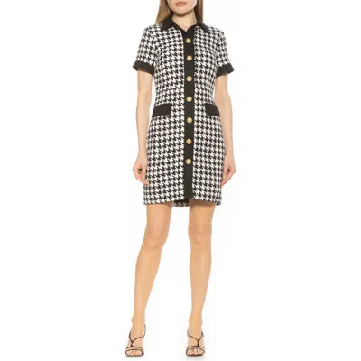 Alexia Admor Jenni Tweed Shirtdress In Black