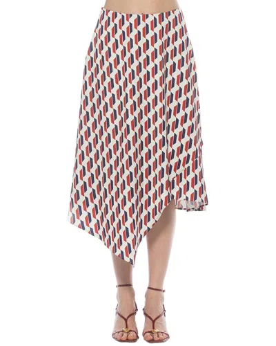 Alexia Admor Jess Asymmetric Skirt In Red