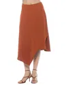 Alexia Admor Jess Asymmetric Midi Skirt In Orange