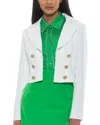 Alexia Admor Jesse Cropped Blazer In Ivory