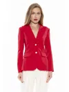 Alexia Admor Jessica Peak Lapel Blazer In Red