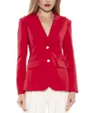 Alexia Admor Jessica Peak Lapel Blazer In Red