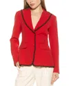 Alexia Admor Contrast Embroidered Blazer