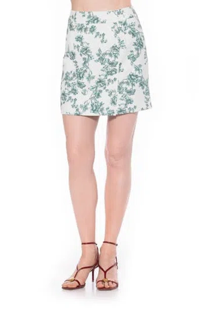 Alexia Admor Jinny High Rise Double Button Miniskirt In White