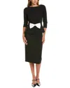 Alexia Admor Joyce Peplum Midi Sheath Dress In Black