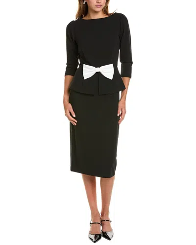ALEXIA ADMOR ALEXIA ADMOR JOYCE PEPLUM MIDI SHEATH DRESS