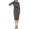 Alexia Admor Joyce Sheath Midi Dress In Green Plaid