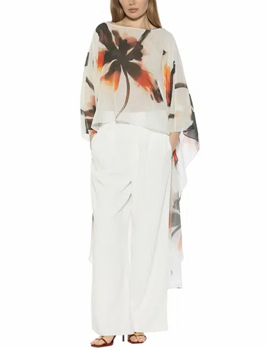Alexia Admor Junia Cover-up High-low Chiffon Top In Multi