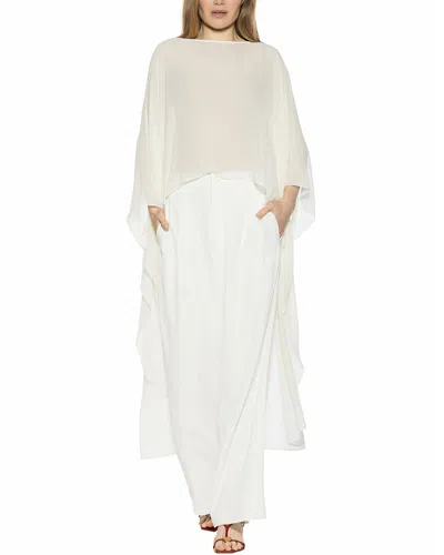 Alexia Admor Junia Cover-up High-low Chiffon Top In White