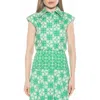 Alexia Admor Juniper Button-up Shirt In Green Geo