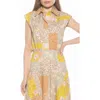 Alexia Admor Juniper Button-up Shirt In Ivory Patch Floral