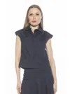 Alexia Admor Juniper Button-up Shirt In Blue