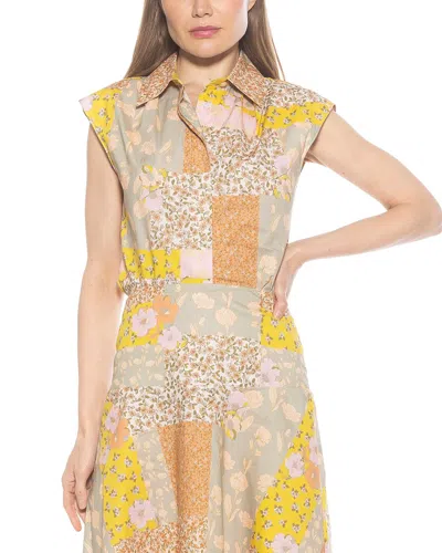 Alexia Admor Juniper Button-up Shirt In Ivory Patch Floral