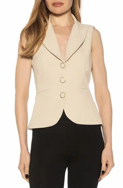 Alexia Admor Kai Peak Lapel Vest In Brown