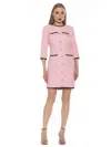 Alexia Admor Women's Kairo Tweed Mini Dress In Pink