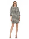 Alexia Admor Kairo Button Front Tweed Sheath Dress In Multi