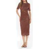Alexia Admor Keaton Sheath Dress In Brown